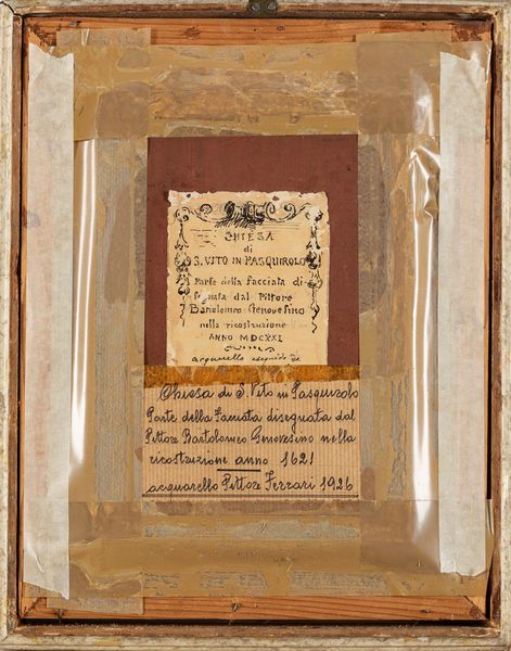 Arturo Ferrari : Milano, Chiesa di San Vito in Pasquirolo  - Asta Importanti Dipinti e Sculture / Arte Figurativa tra XIX e XX Secolo - Parte 2 - Associazione Nazionale - Case d'Asta italiane