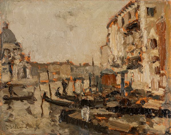 Domenico De Bernardi : Pioggia a Venezia  - Asta Importanti Dipinti e Sculture / Arte Figurativa tra XIX e XX Secolo - Parte 2 - Associazione Nazionale - Case d'Asta italiane