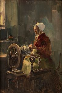 Cesare Gheduzzi - La filatrice