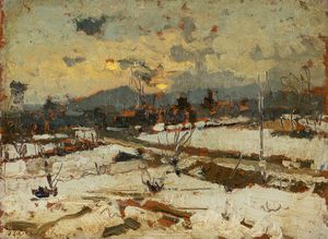 Domenico De Bernardi - Neve di sera