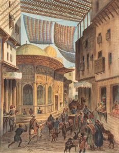 Pittore austriaco, secolo XIX - Scena orientalista