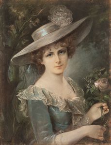 Scuola europea, secolo XIX - Ritratto di donna