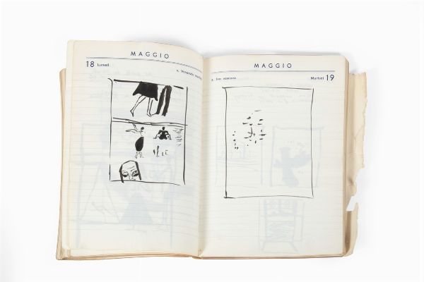 BIANCONI FULVIO : Diario personale di Fulvio Bianconi, 1959  - Asta I Bianconi di Bianconi - Associazione Nazionale - Case d'Asta italiane
