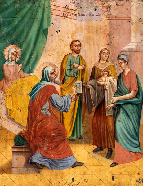 Iconografo russo del XIX secolo : Nativit di Giovanni il Battista  - Asta Antiquariato - Icone, Arredi, Sculture, Oggetti d'Arte - Associazione Nazionale - Case d'Asta italiane