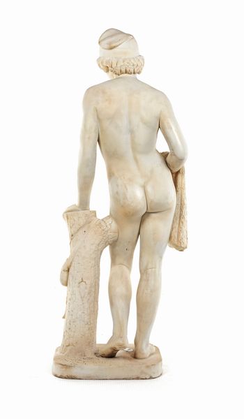 Scultura marmo bianco, seconda met� del XIX secolo  - Asta Antiquariato - Icone, Arredi, Sculture, Oggetti d'Arte - Associazione Nazionale - Case d'Asta italiane