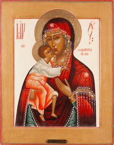 Iconografo russo del XIX secolo - Madonna della tenerezza