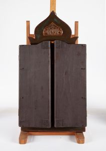 Iconografo russo del XIX secolo : Iconostasi portatile raffigurante Madonna con i Santi e le Dodici Feste  - Asta Antiquariato - Icone, Arredi, Sculture, Oggetti d'Arte - Associazione Nazionale - Case d'Asta italiane