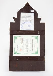 Iconografo russo del XIX secolo : Iconostasi portatile raffigurante Madonna con i Santi e le Dodici Feste  - Asta Antiquariato - Icone, Arredi, Sculture, Oggetti d'Arte - Associazione Nazionale - Case d'Asta italiane