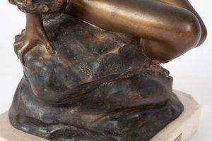 Achille D'Orsi : Pathos  - Asta Antiquariato - Icone, Arredi, Sculture, Oggetti d'Arte - Associazione Nazionale - Case d'Asta italiane