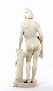 Scultura marmo bianco, seconda met� del XIX secolo  - Asta Antiquariato - Icone, Arredi, Sculture, Oggetti d'Arte - Associazione Nazionale - Case d'Asta italiane