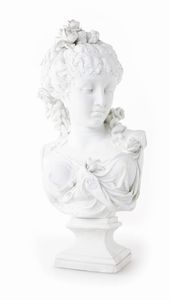 Paul Duboy : Busto di Flora  - Asta Antiquariato - Icone, Arredi, Sculture, Oggetti d'Arte - Associazione Nazionale - Case d'Asta italiane