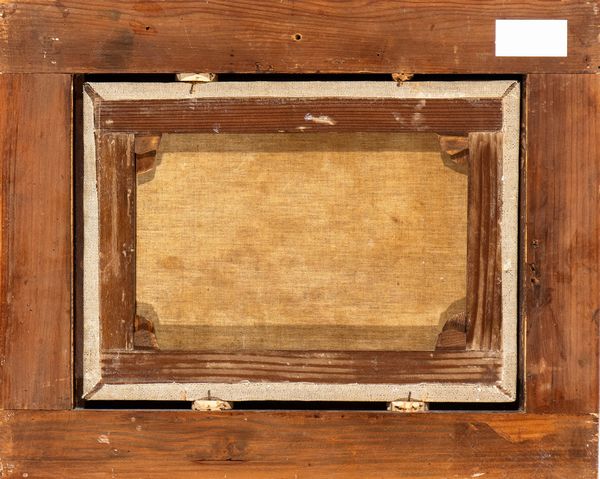 Paolo Anesi : a) Paesaggio con fiume, ponte e due pescatori; b) Paesaggio con fiume, torrione e due pescatori. Coppia di dipinti  - Asta Dipinti antichi dal XIV al XIX secolo. Con una selezione di sculture - Associazione Nazionale - Case d'Asta italiane