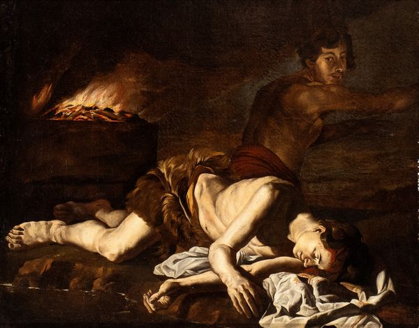 Matthias Stom (Stomer) : Caino e Abele  - Asta Dipinti antichi dal XIV al XIX secolo. Con una selezione di sculture - Associazione Nazionale - Case d'Asta italiane