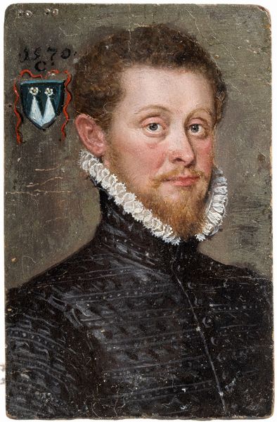 Artista fiammingo, seconda metà XVI secolo : Ritratto di gentiluomo. Miniatura  - Asta Dipinti antichi dal XIV al XIX secolo. Con una selezione di sculture - Associazione Nazionale - Case d'Asta italiane