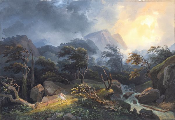 Salvatore Fergola : La fuga di Caino  - Asta Dipinti antichi dal XIV al XIX secolo. Con una selezione di sculture - Associazione Nazionale - Case d'Asta italiane