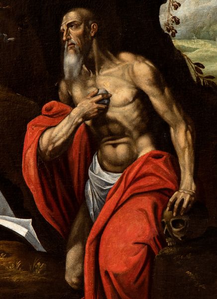 Artista fiammingo attivo in Italia, prima metà XVII secolo : San Girolamo penitente  - Asta Dipinti antichi dal XIV al XIX secolo. Con una selezione di sculture - Associazione Nazionale - Case d'Asta italiane