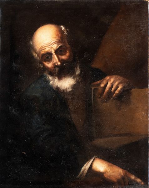 Gregorio Preti , Attribuito a : Uomo barbuto con libro (Filosofo?)  - Asta Dipinti antichi dal XIV al XIX secolo. Con una selezione di sculture - Associazione Nazionale - Case d'Asta italiane