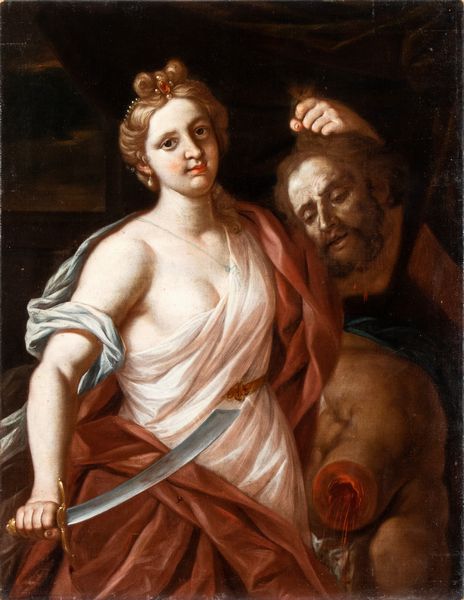 Artista bolognese, XVII secolo : Giuditta con la testa di Oloferne  - Asta Dipinti antichi dal XIV al XIX secolo. Con una selezione di sculture - Associazione Nazionale - Case d'Asta italiane
