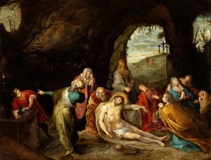 Frans Francken  il Giovane, Attribuito a - Compianto sul Cristo morto