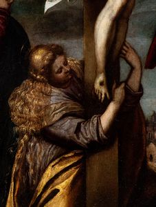 Jacopo Negretti Palma il Giovane : Crocifissione  - Asta Dipinti antichi dal XIV al XIX secolo. Con una selezione di sculture - Associazione Nazionale - Case d'Asta italiane