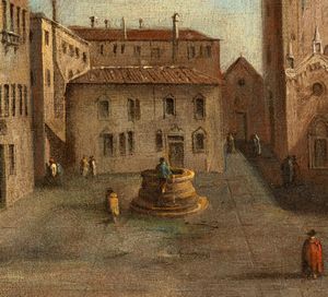 Francesco Tironi, Attribuito a : Santa Maria Gloriosa dei Frari a Venezia  - Asta Dipinti antichi dal XIV al XIX secolo. Con una selezione di sculture - Associazione Nazionale - Case d'Asta italiane