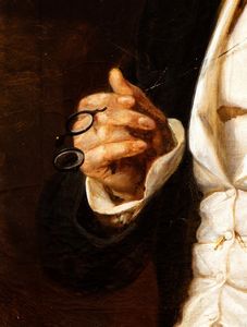 Phoebus  Levin : Ritratto di gentiluomo con lettera e occhiali  - Asta Dipinti antichi dal XIV al XIX secolo. Con una selezione di sculture - Associazione Nazionale - Case d'Asta italiane