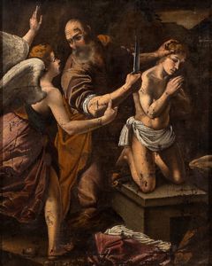Artista caravaggesco, prima metà XVII secolo - Il sacrificio di Isacco