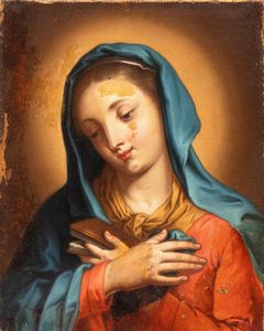 Scuola romana, XVII - XVIII secolo - Vergine orante con libro