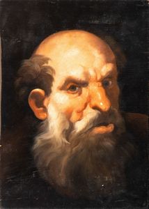 Pier Francesco Guala, Attribuito a - Testa di anziano con barba