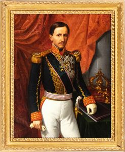 Maria Spanò : a) Ritratto di Francesco Borbone II; b) Ritratto di Maria Sofia di Baviera. Coppia di dipinti  - Asta Dipinti antichi dal XIV al XIX secolo. Con una selezione di sculture - Associazione Nazionale - Case d'Asta italiane