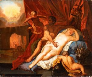Artista italiano, XVIII secolo - Venere e Marte