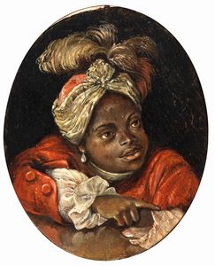 Artista nord-europeo, XVIII secolo - Ritratto di moro