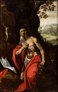 Artista fiammingo attivo in Italia, prima metà XVII secolo - San Girolamo penitente