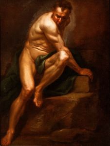 Carlo Maratti : Studio di nudo maschile  - Asta Dipinti antichi dal XIV al XIX secolo. Con una selezione di sculture - Associazione Nazionale - Case d'Asta italiane