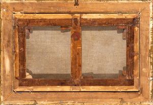 Charles Leopold  Grevenbroeck, Attribuito a : Veduta portuale con figure, ruderi e un veliero  - Asta Dipinti antichi dal XIV al XIX secolo. Con una selezione di sculture - Associazione Nazionale - Case d'Asta italiane