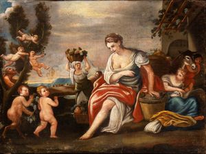 Scuola napoletana, XVIII secolo - La vendemmia