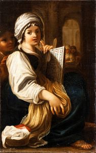 Bartolomeo Schedoni, Seguace di - Scolara con abecedario e paternoster