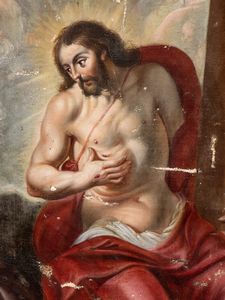 Artista fiammingo, XVII secolo : Cristo e i peccatori penitenti  - Asta Dipinti antichi dal XIV al XIX secolo. Con una selezione di sculture - Associazione Nazionale - Case d'Asta italiane