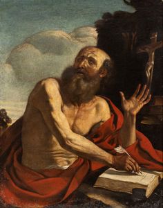 Giovanni Francesco Barbieri Guercino, Cerchia di - San Girolamo penitente nel deserto