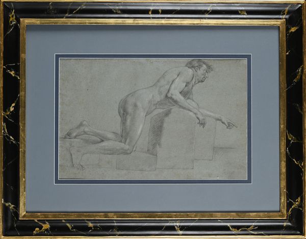 Giuseppe  Bottani : Studio di nudo accademico  - Asta Disegni Antichi - Associazione Nazionale - Case d'Asta italiane