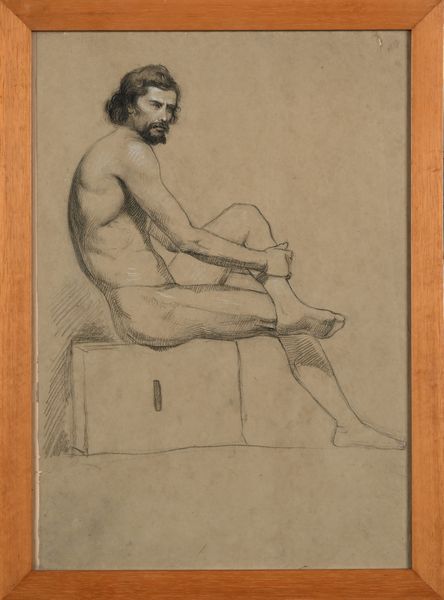 Ettore  Ferrari : Recto Nudo accademico seduto - Verso Studio di nudo  - Asta Disegni Antichi - Associazione Nazionale - Case d'Asta italiane