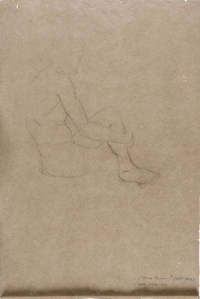 Ettore  Ferrari : Recto Nudo accademico seduto - Verso Studio di nudo  - Asta Disegni Antichi - Associazione Nazionale - Case d'Asta italiane