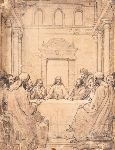 Leonardo Bistolfi : L'Ultima Cena  - Asta Disegni Antichi - Associazione Nazionale - Case d'Asta italiane