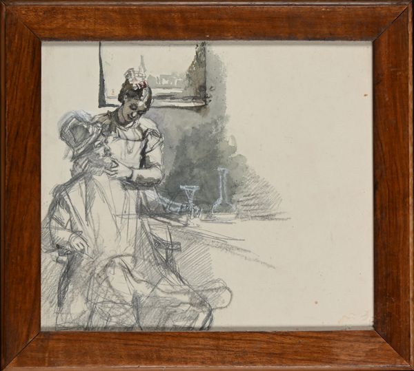 Scipione Vannutelli : Scena in costume  - Asta Disegni Antichi - Associazione Nazionale - Case d'Asta italiane