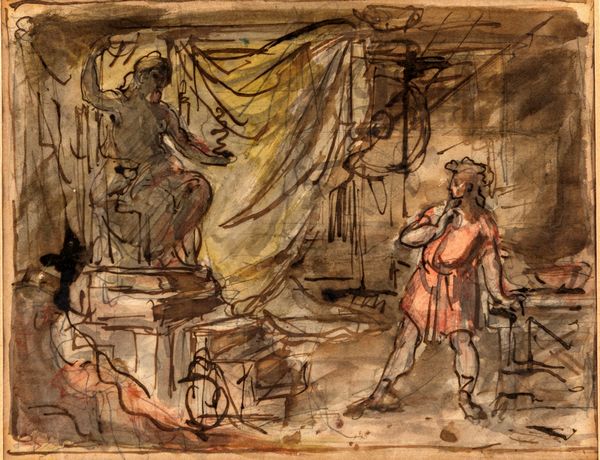 Emilio Lapi : Bozzetto di Scena Mitologica  - Asta Disegni Antichi - Associazione Nazionale - Case d'Asta italiane