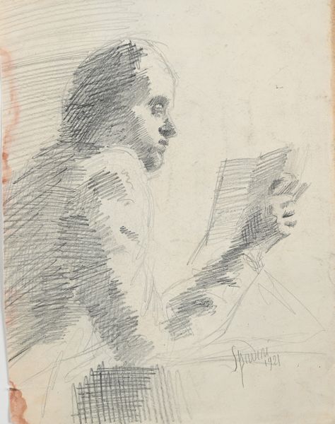 Armando Spadini : Donna che legge  - Asta Disegni Antichi - Associazione Nazionale - Case d'Asta italiane