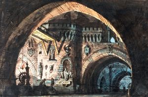 Romolo Liverani - Sotterraneo - Scene per il Marco Visconti di Nicola Vaccai