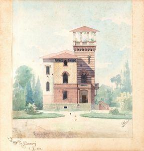 Quadrio Ferruccio Pirani - Studio per Villino in stile moresco