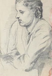 Armando Spadini : Donna che legge  - Asta Disegni Antichi - Associazione Nazionale - Case d'Asta italiane