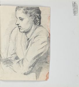 Armando Spadini : Donna che legge  - Asta Disegni Antichi - Associazione Nazionale - Case d'Asta italiane